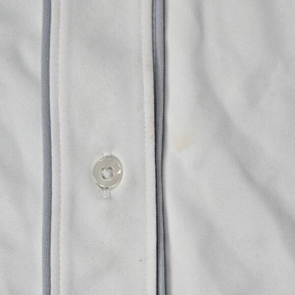 Majestic Chicago Cubs Fan Fashion Short Sleeve Button Down Sewn Jersey White L - Picture 8 of 10